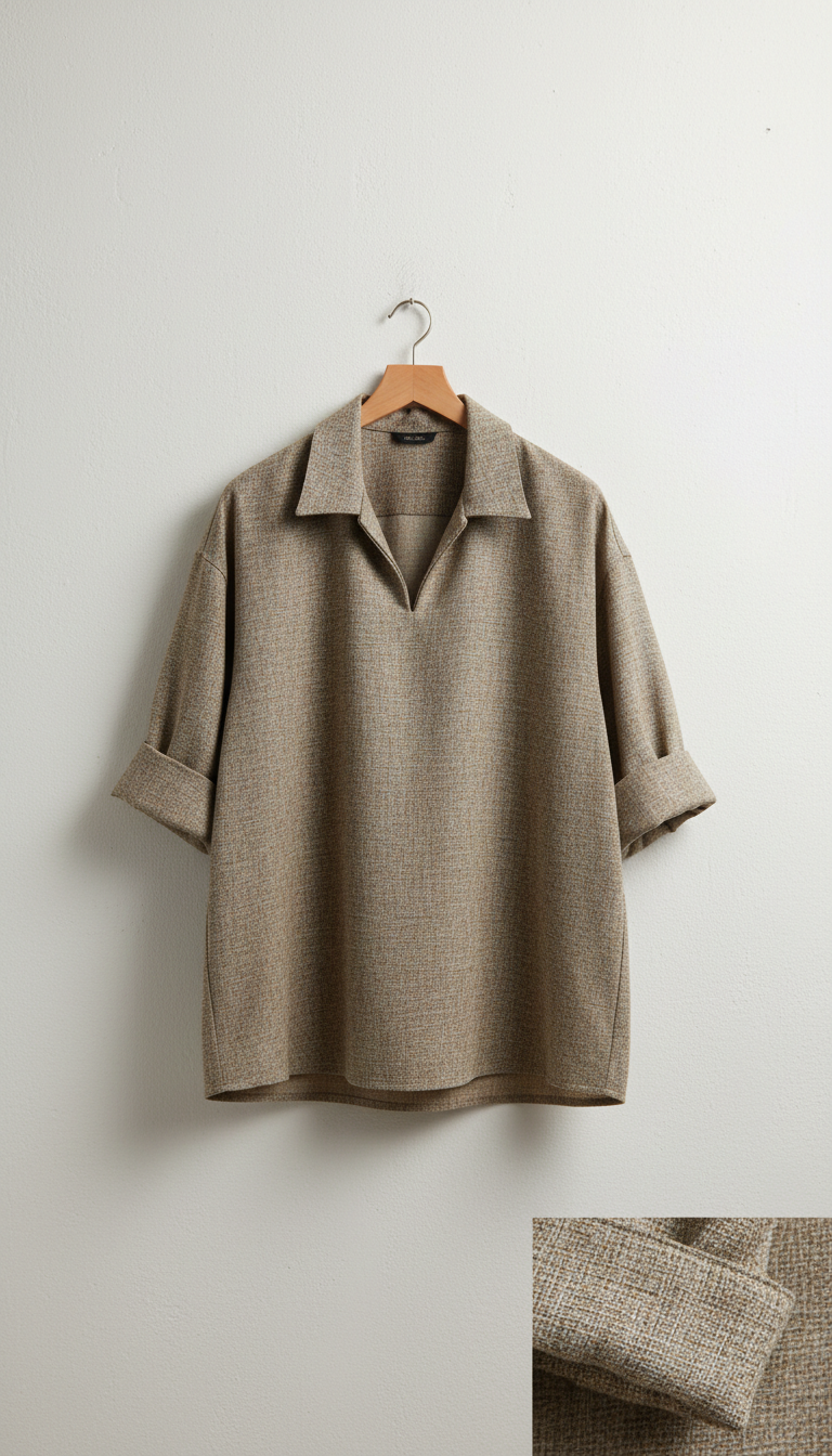 Stone Sand Structured Shirt