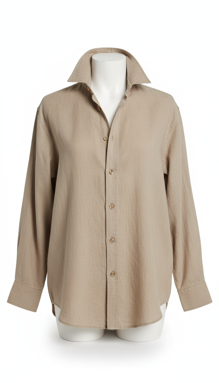 Dune Beige Relaxed Linen Shirt